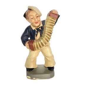 Vintage 30s 40s Sonneberger Friedel Figuren Accordion Player Figurine RA…
